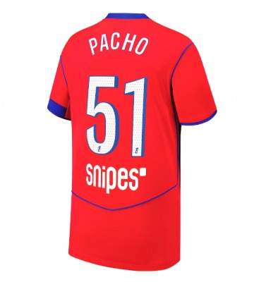 Lacne Muži Futbalové dres Paris Saint-Germain Willian Pacho #51 2025-26 Krátky Rukáv - Tretina